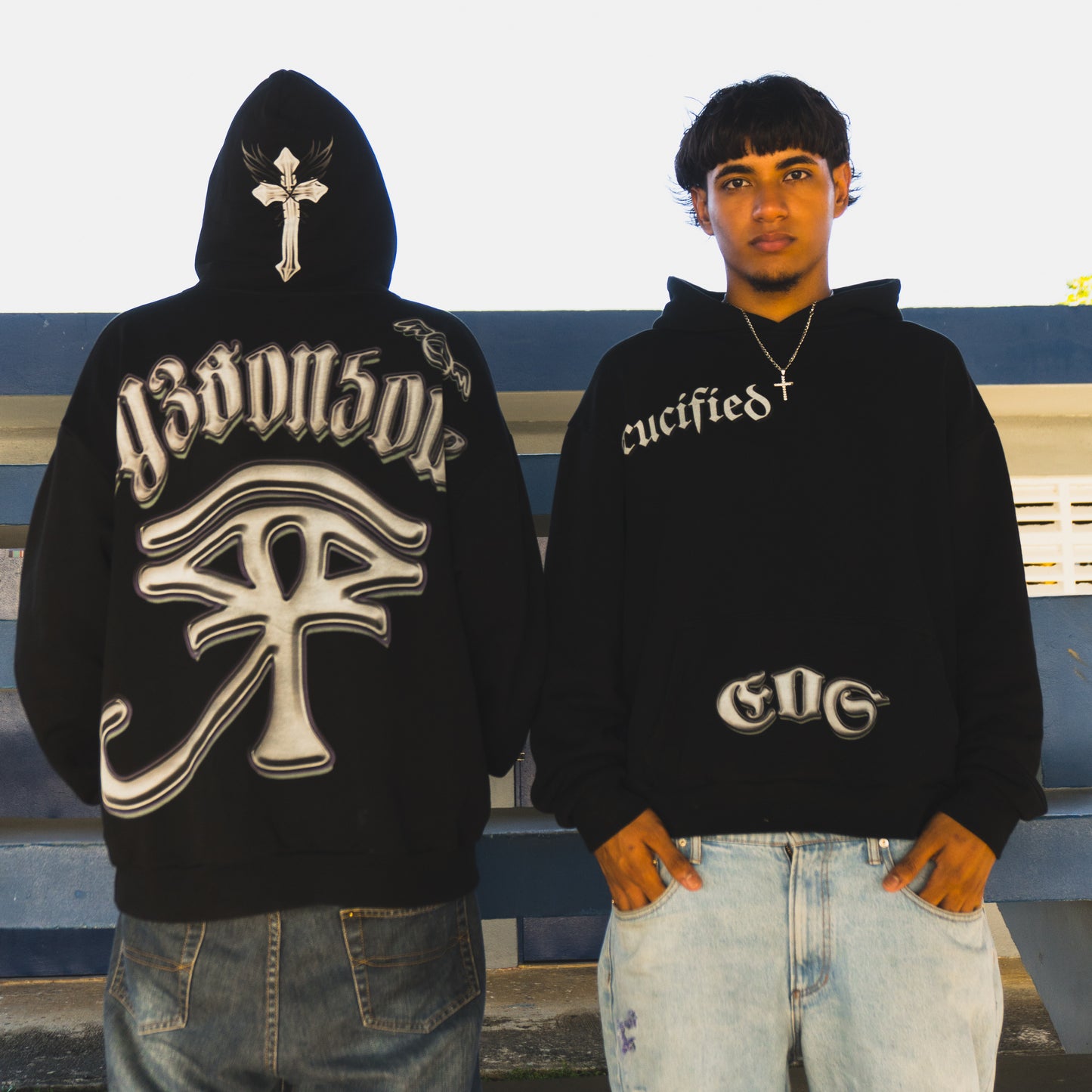 Crucified x EOS Heavyweight oversized hoodie